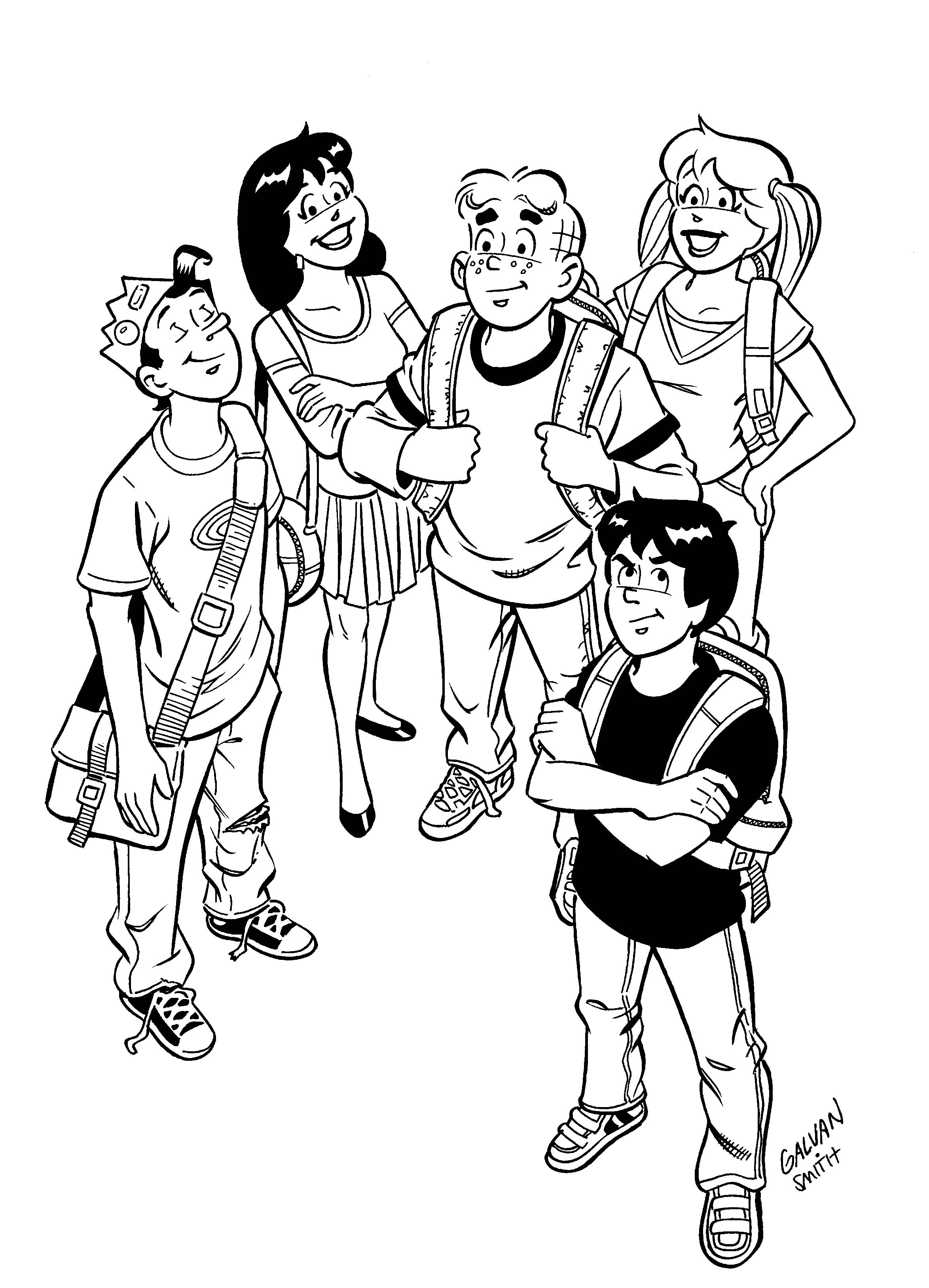 riverdale pages coloring pages